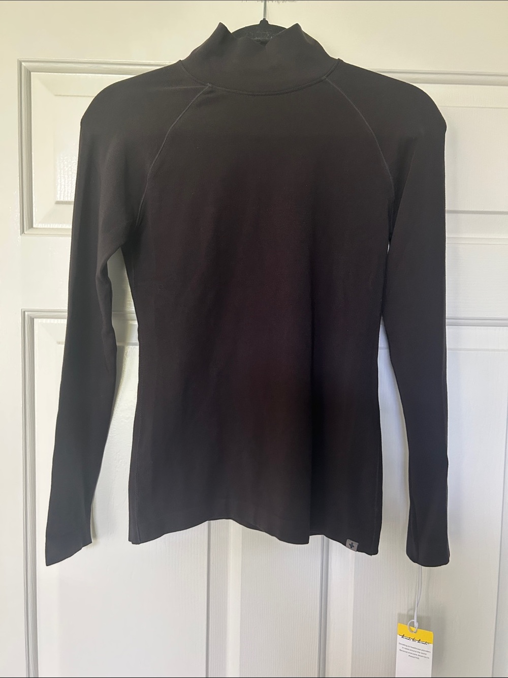FIGS Threads for Threads Seamless Mock Neck Long Sleeve Underscrub Black XS NWT